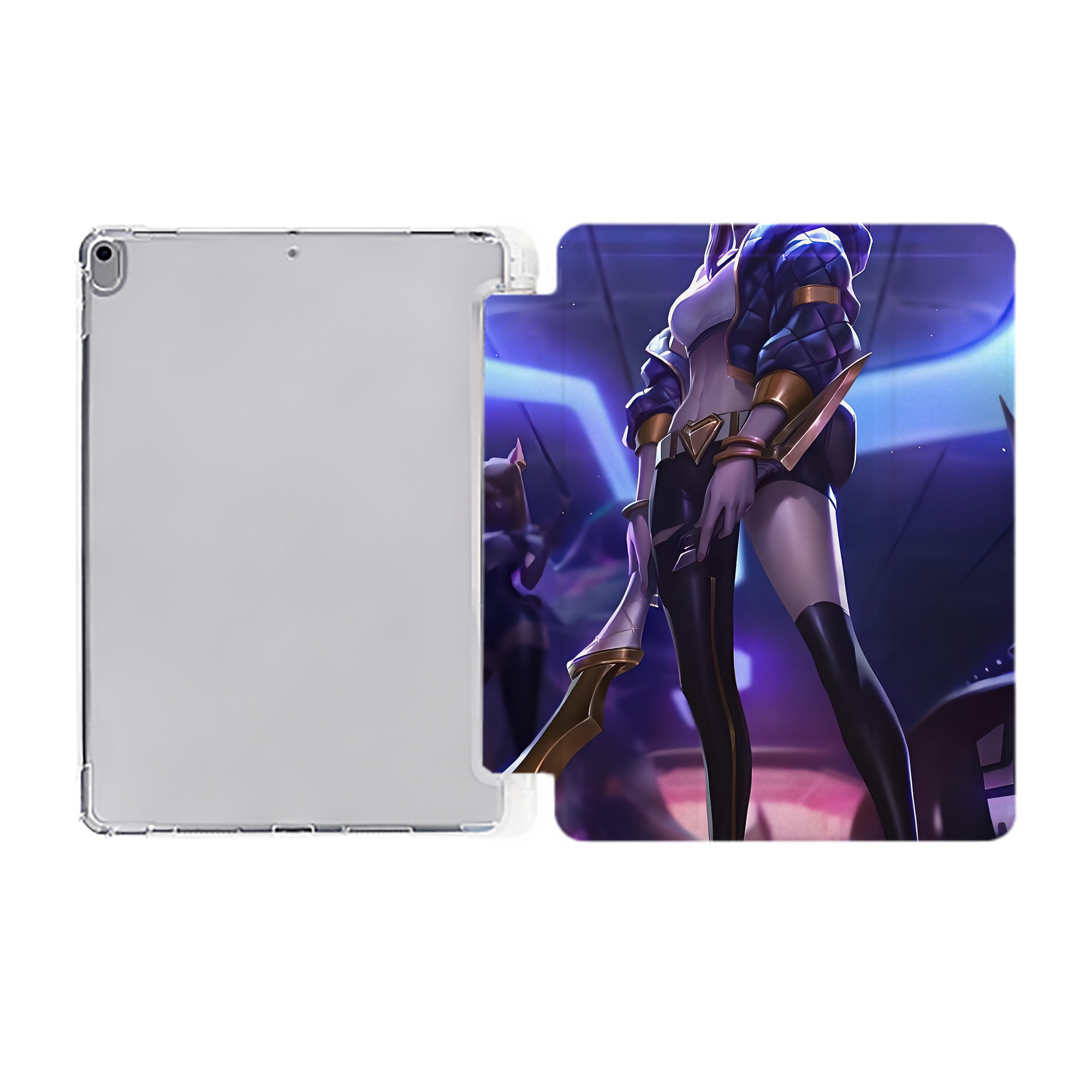 （画像用） リーグ・オブ・レジェンド League of Legends LOL IPad ケース ペン収納付き 三つ折りスタンド PUレザー×シリコン 対応機種9.5/10.5/10.9インチ